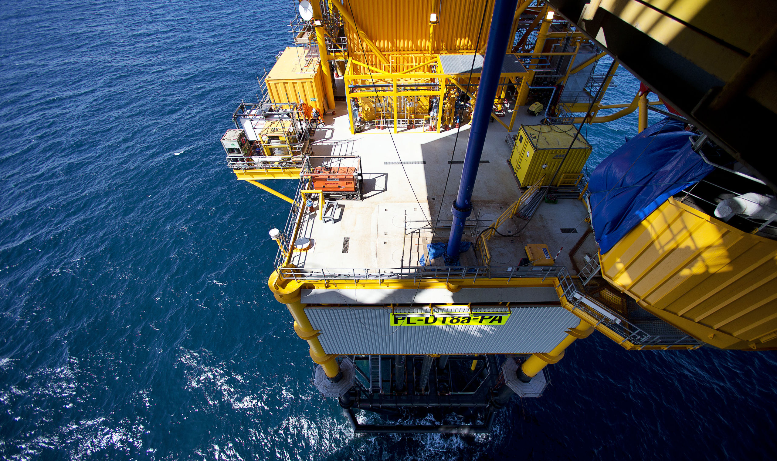 Boorplatform op Noordzee.