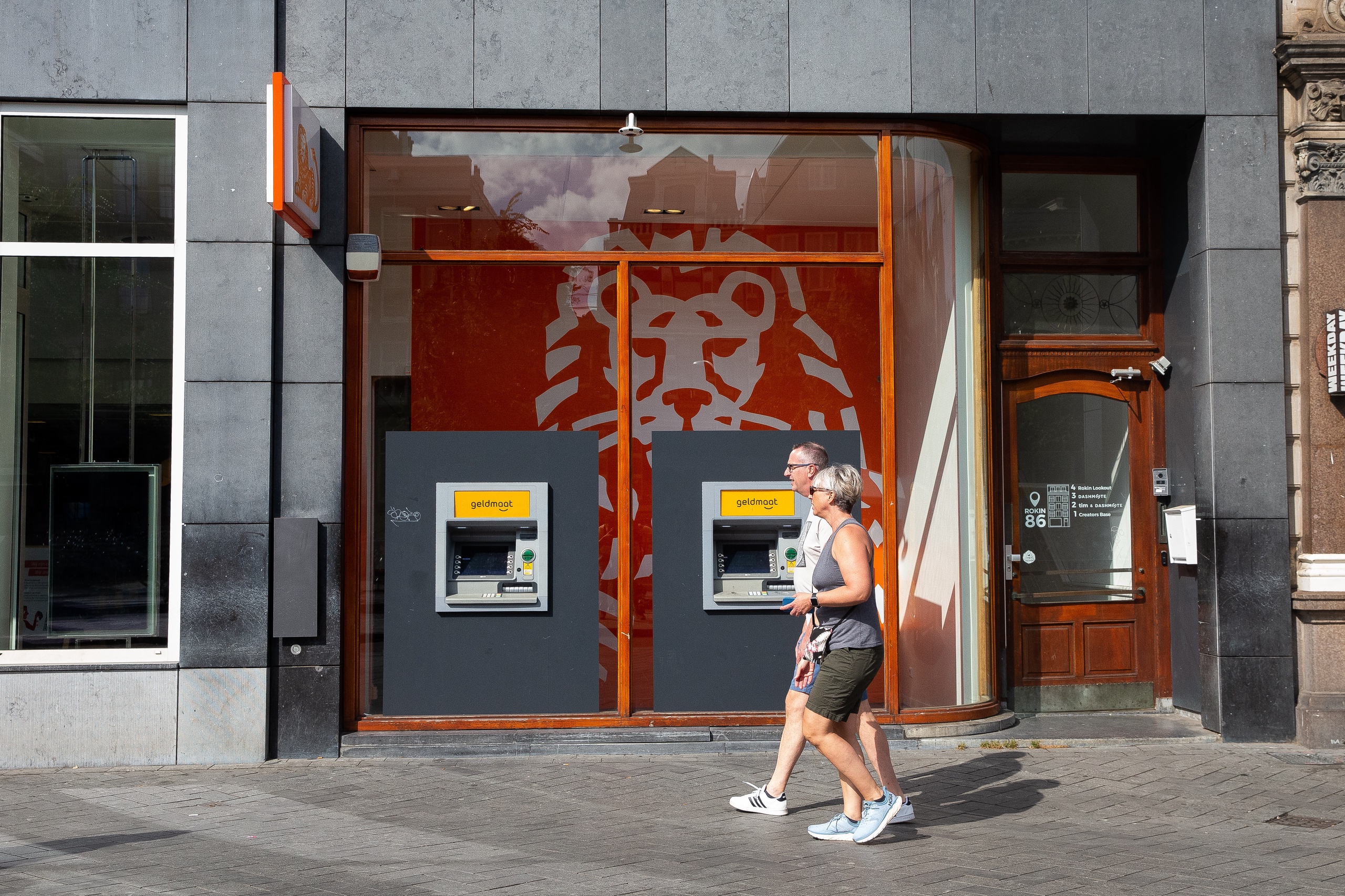 Een bankfiliaal van de ING-bank in Amsterdam.