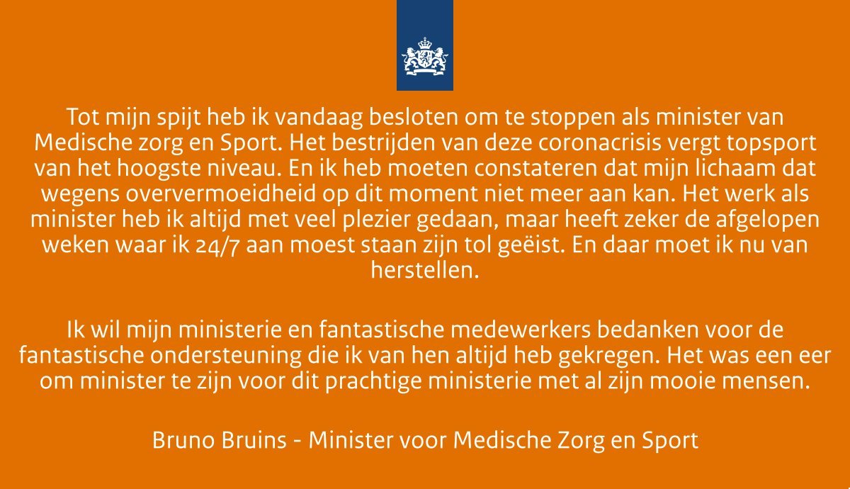 De verklaring van minister Bruins 