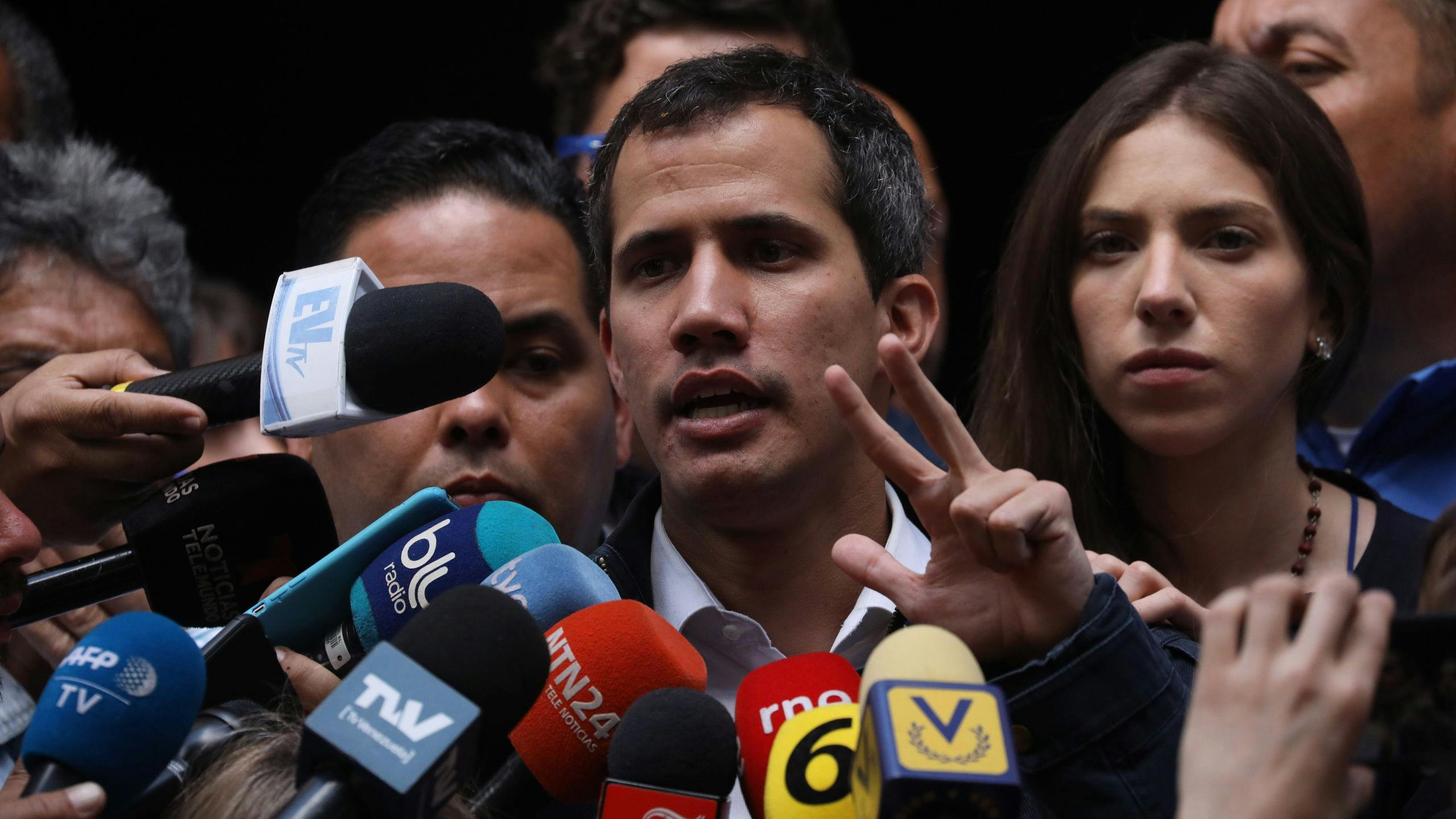 Juan Guaido, die zichzelf heeft uitgeroepen tot interim-president van Venezuela.