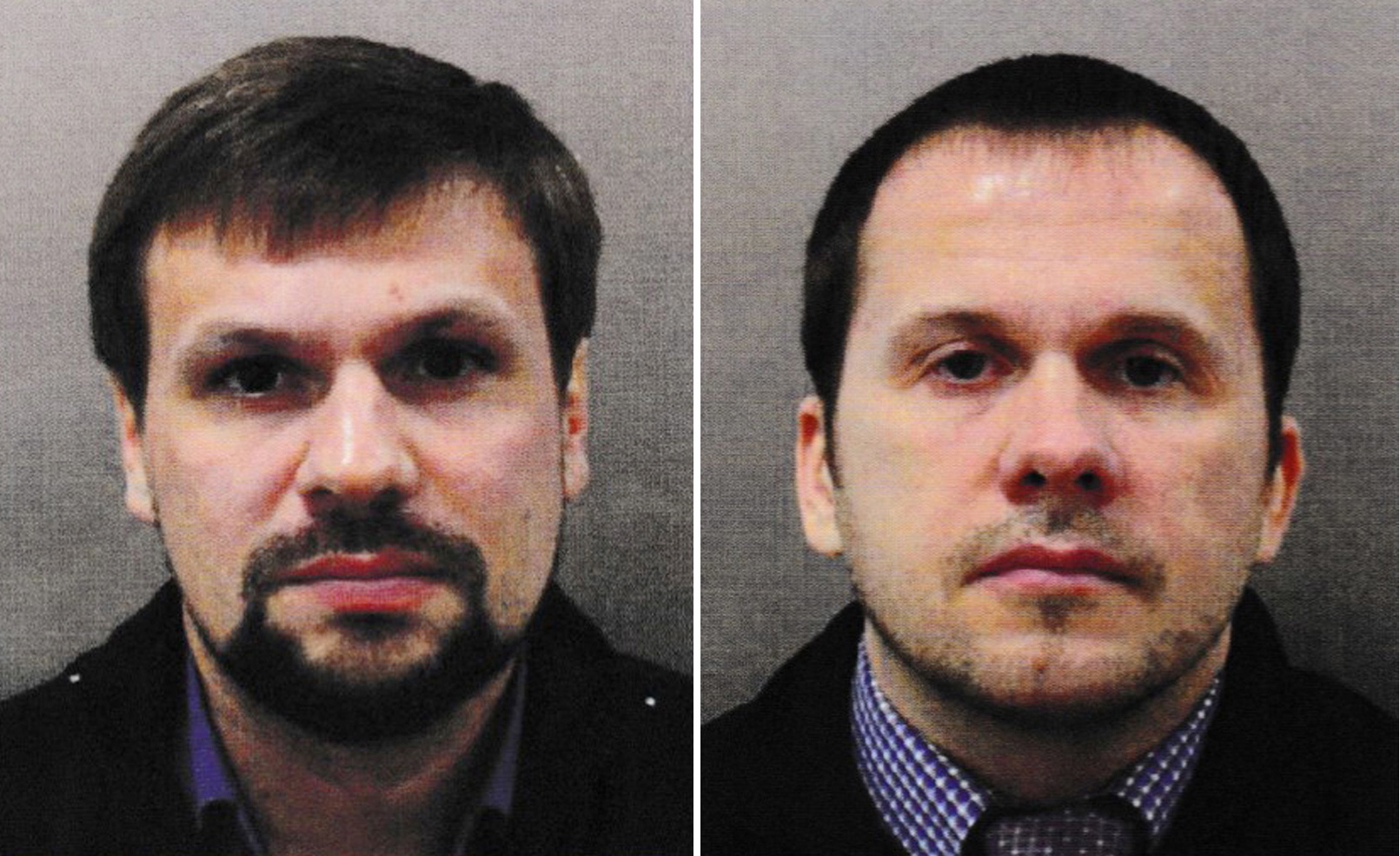 De twee verdachte Russen, links Anatoli Tsjepiga EPA/LONDON METROPOLITAN POLICE / 
