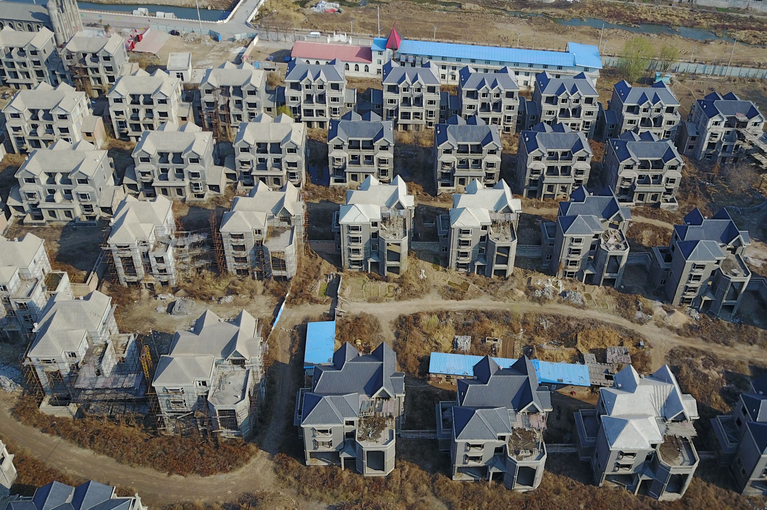Leegstaande huizen in China.