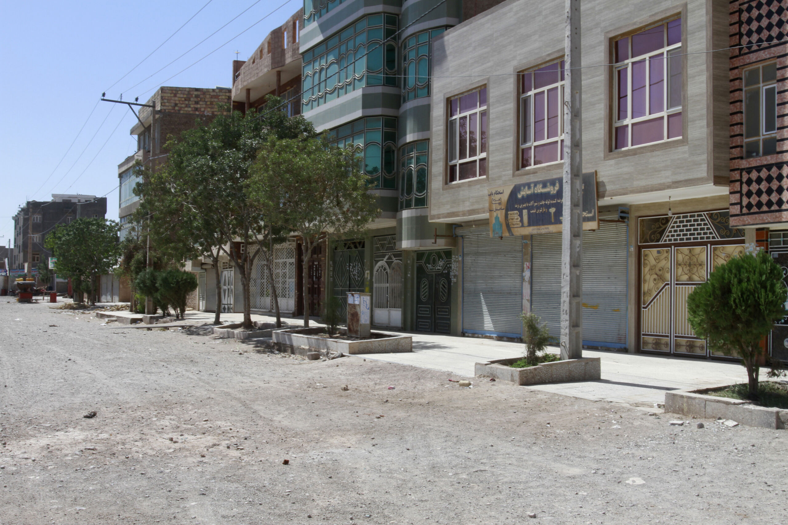 Een lege straat in Kabul