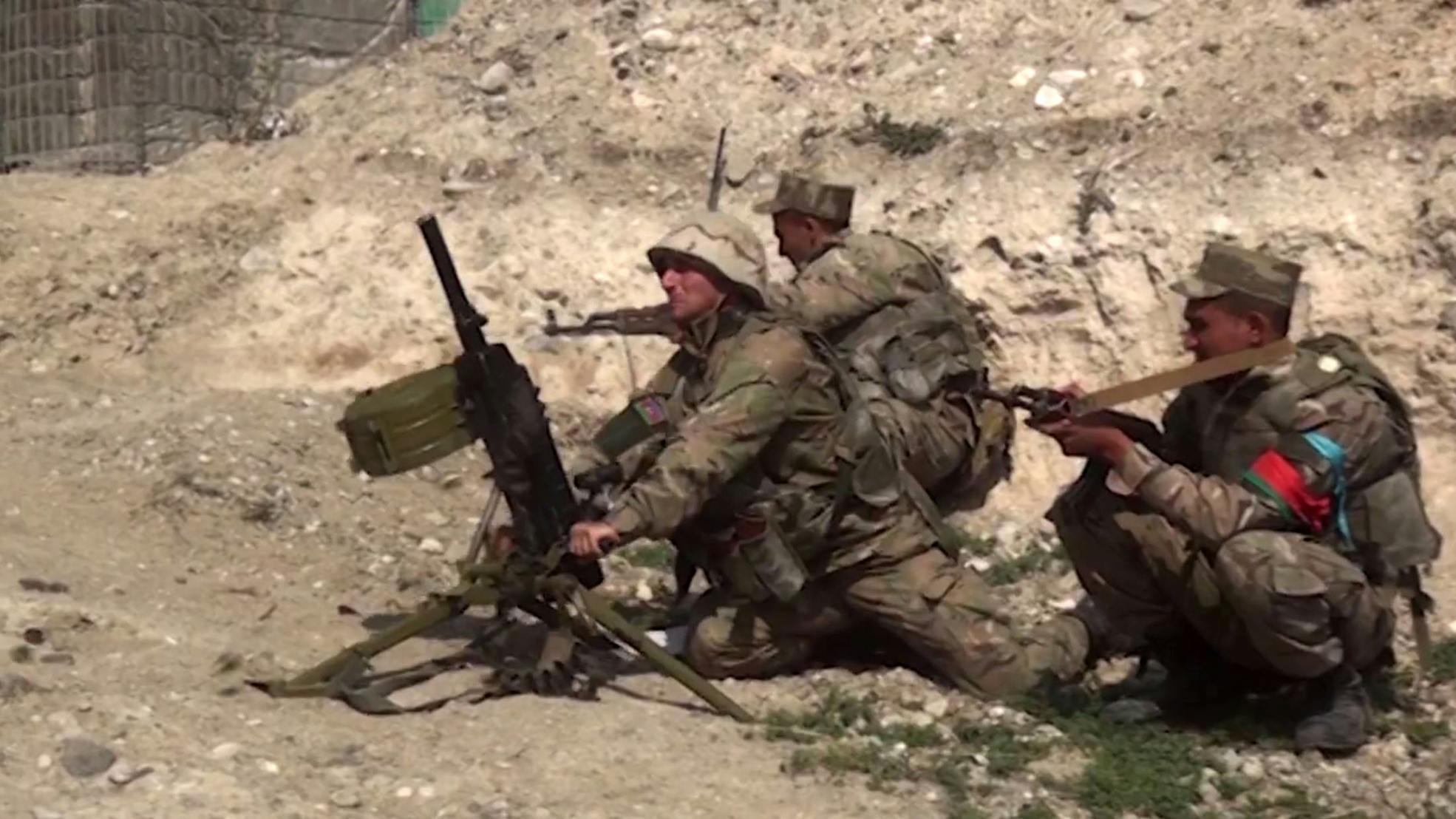 Azerische militairen in actie