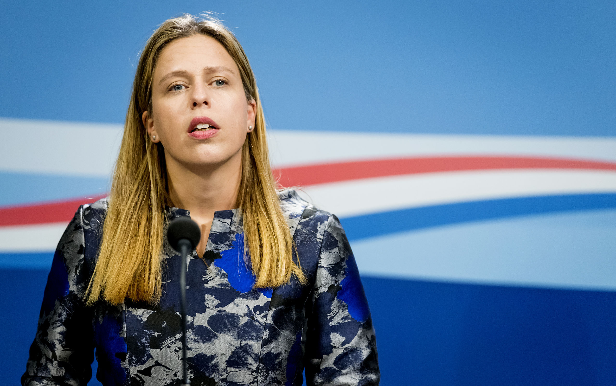 Minister Carola Schouten (Landbouw, Natuur en Voedselkwaliteit) staat de pers te woord over de aanpak van de stikstofcrisis.