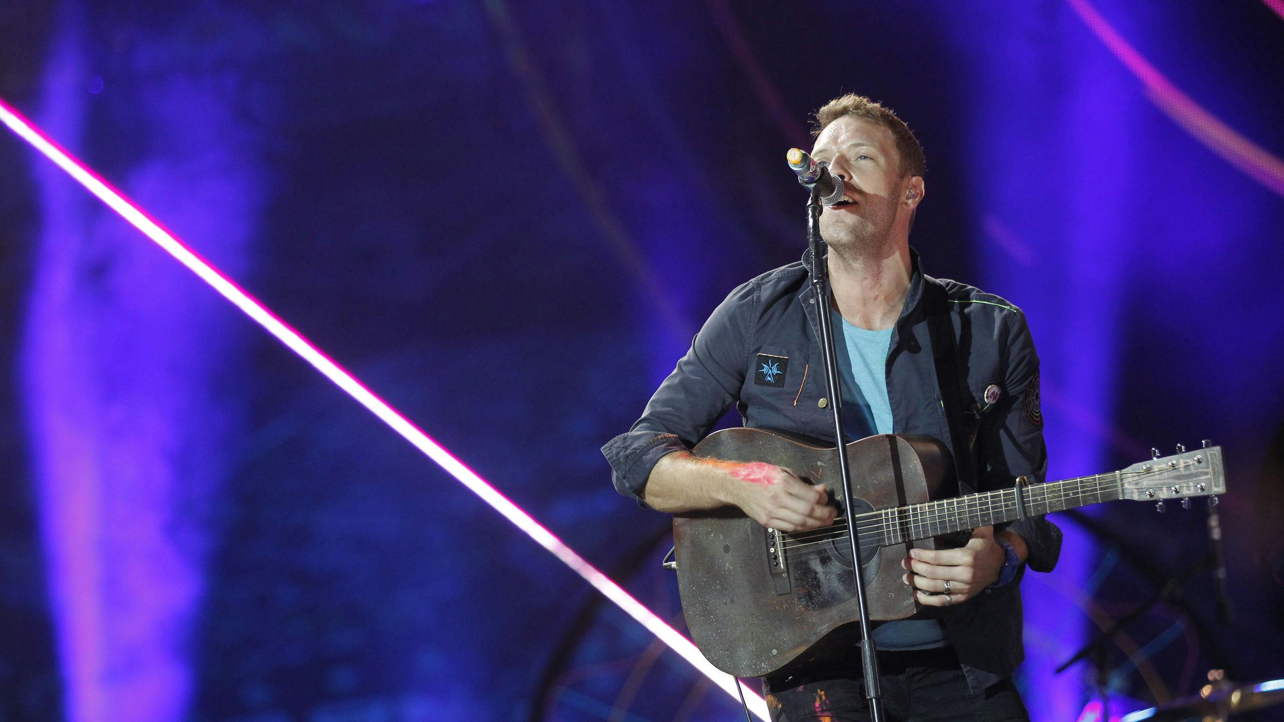Zanger Chris Martin van de Britse band Coldplay.