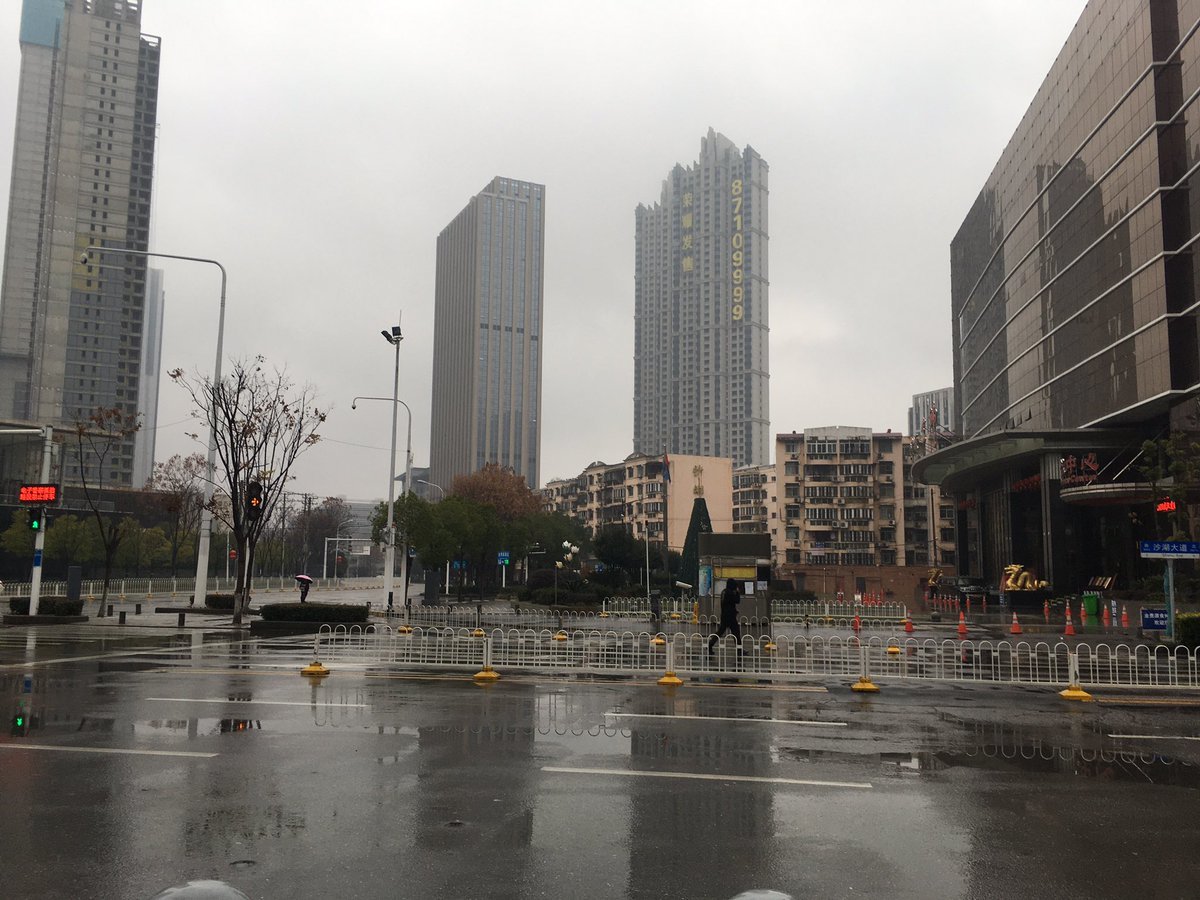 De Chinese stad Wuhan is veranderd in een spookstad nu er een lockdown is
