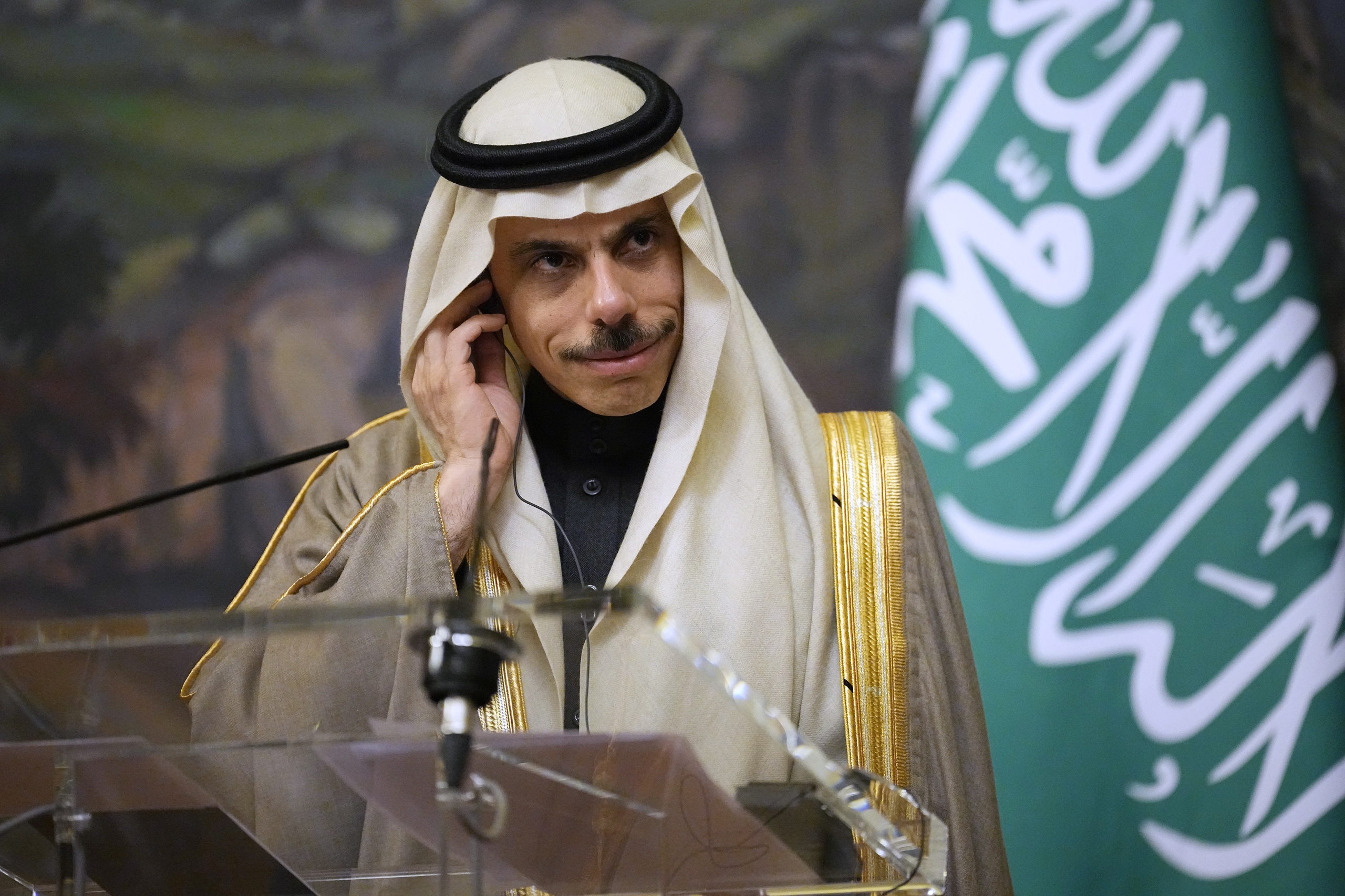De Saudische minister van Buitenlandse Zaken, Faisal bin Farhan Al-Saud. 