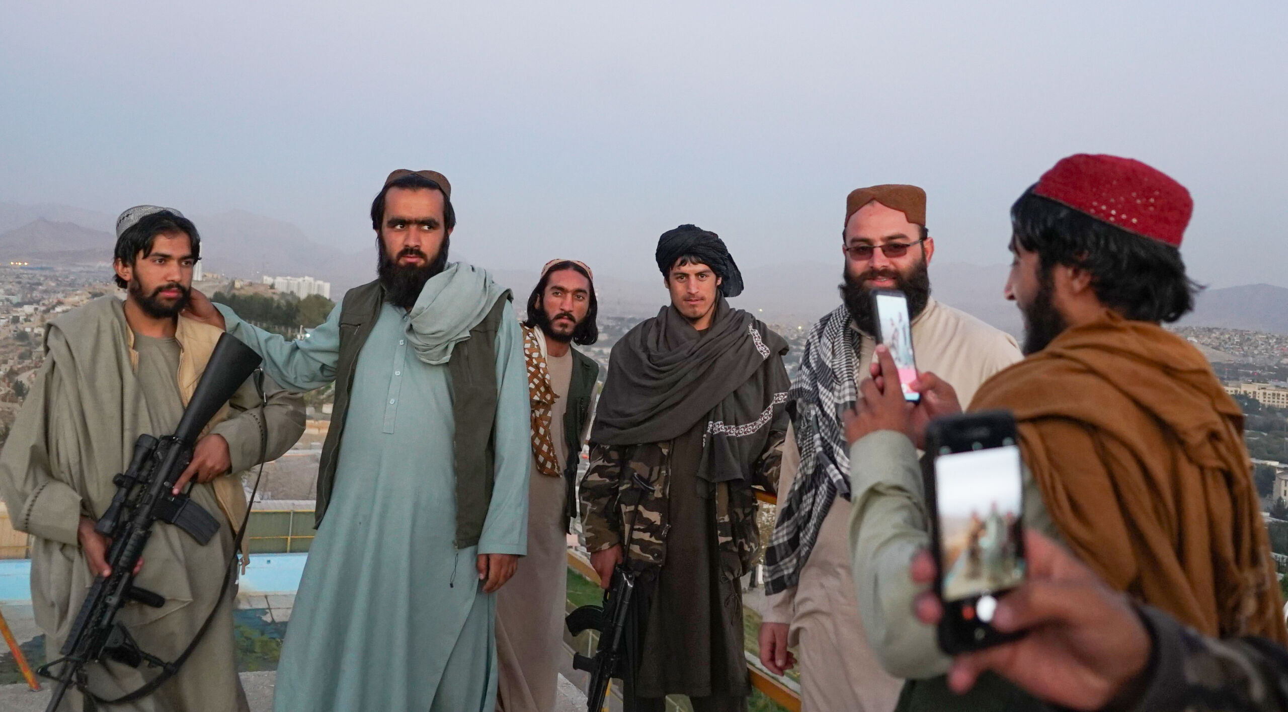 Taliban-strijders in de Afghaanse hoofdstad Kabul