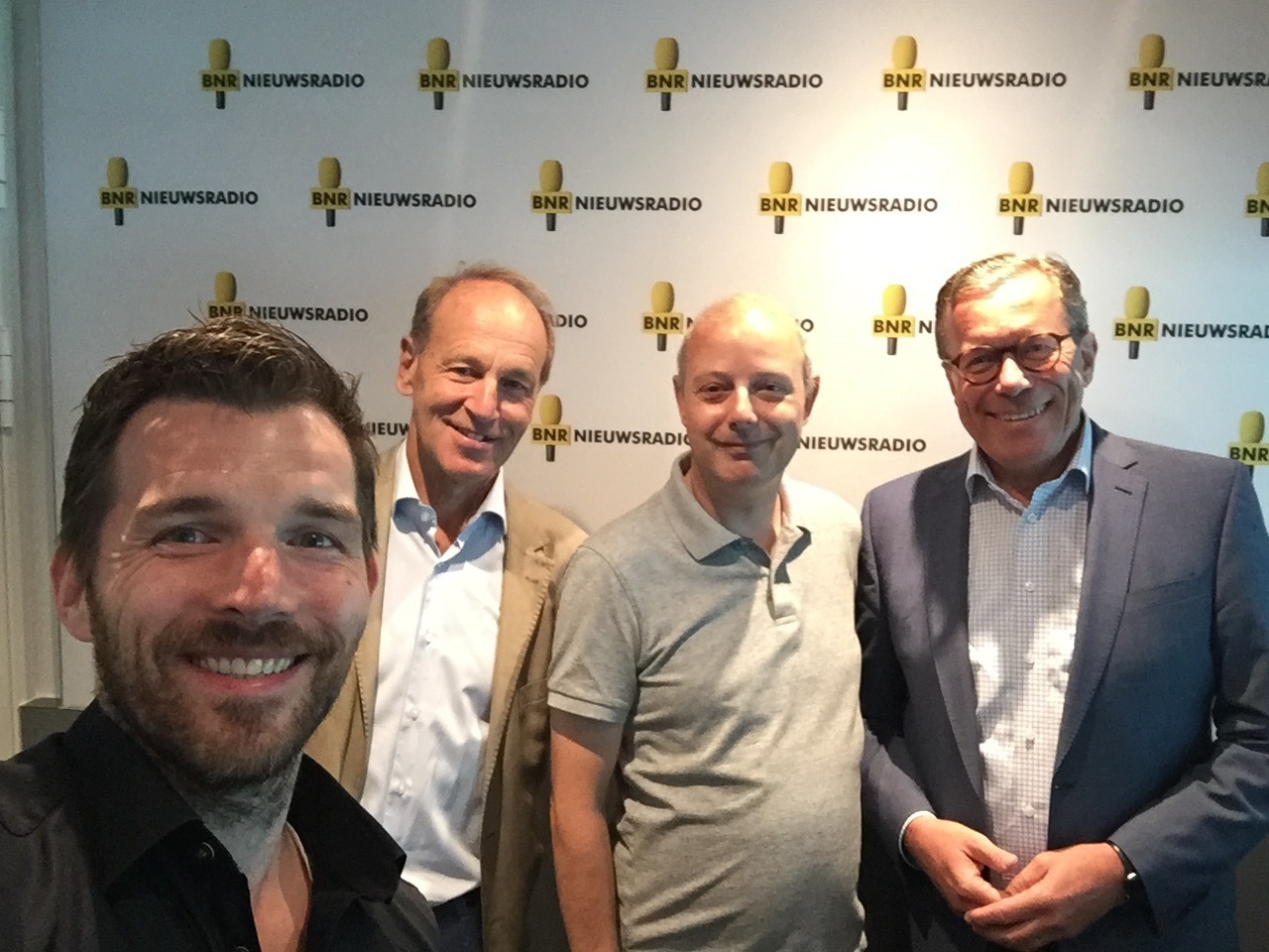 V.l.n.r. John-Boy Vossen, Henk Schulte Nordholt, Mark Beekhuis, Dirk Jan van den Berg