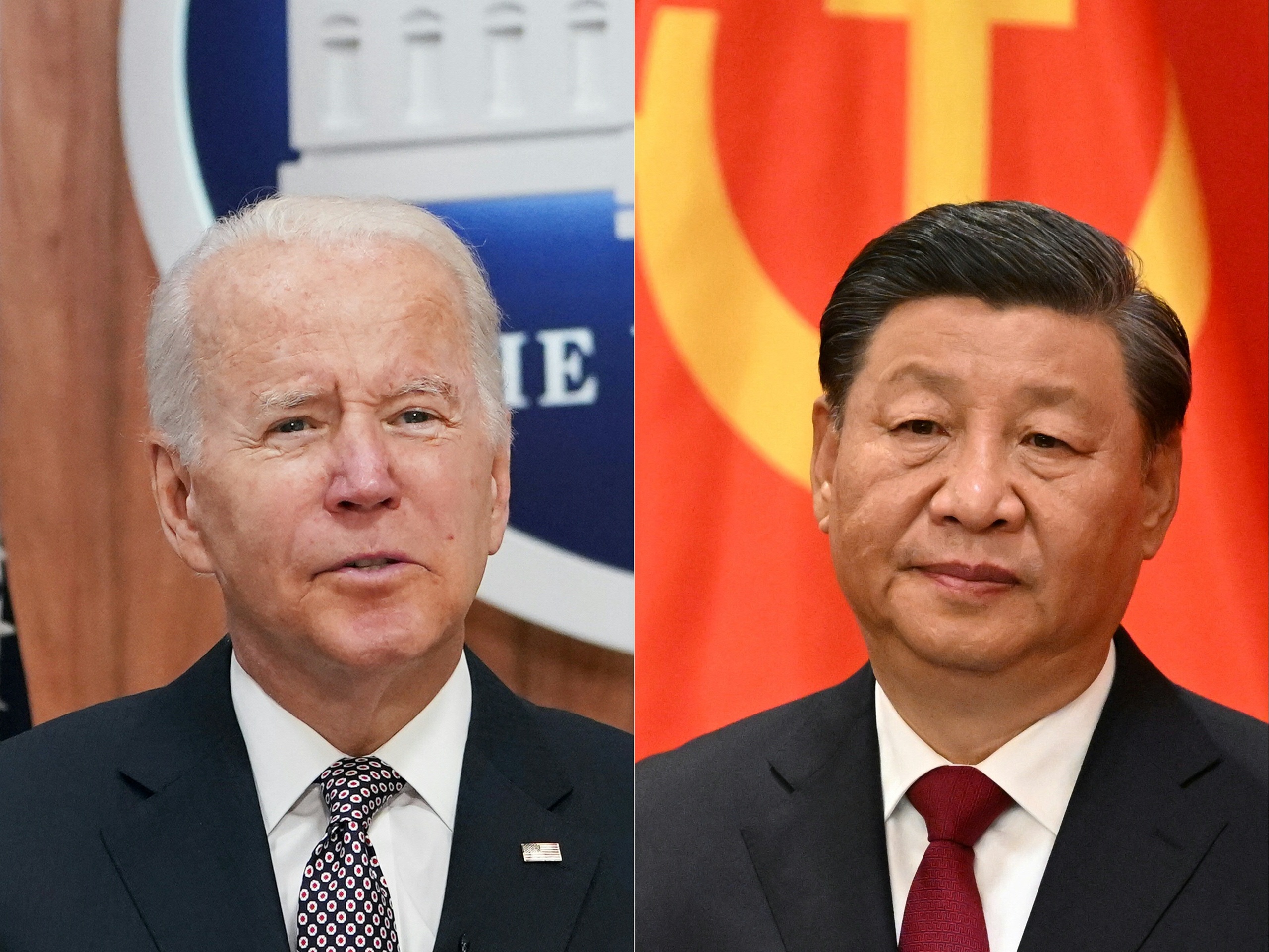 Joe Biden en Xi Jinping.