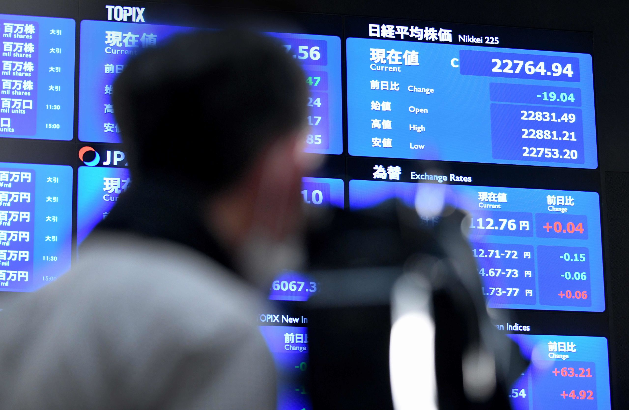 Dit is niet Okasanman, maar een (andere) onbekend persoon voor de Japanse beurs.