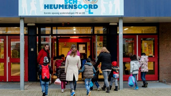 In januari werd een speciale school voor vluchtelingenkinderen geopend in Nijmegen: De Heumensoord. Foto: ANP