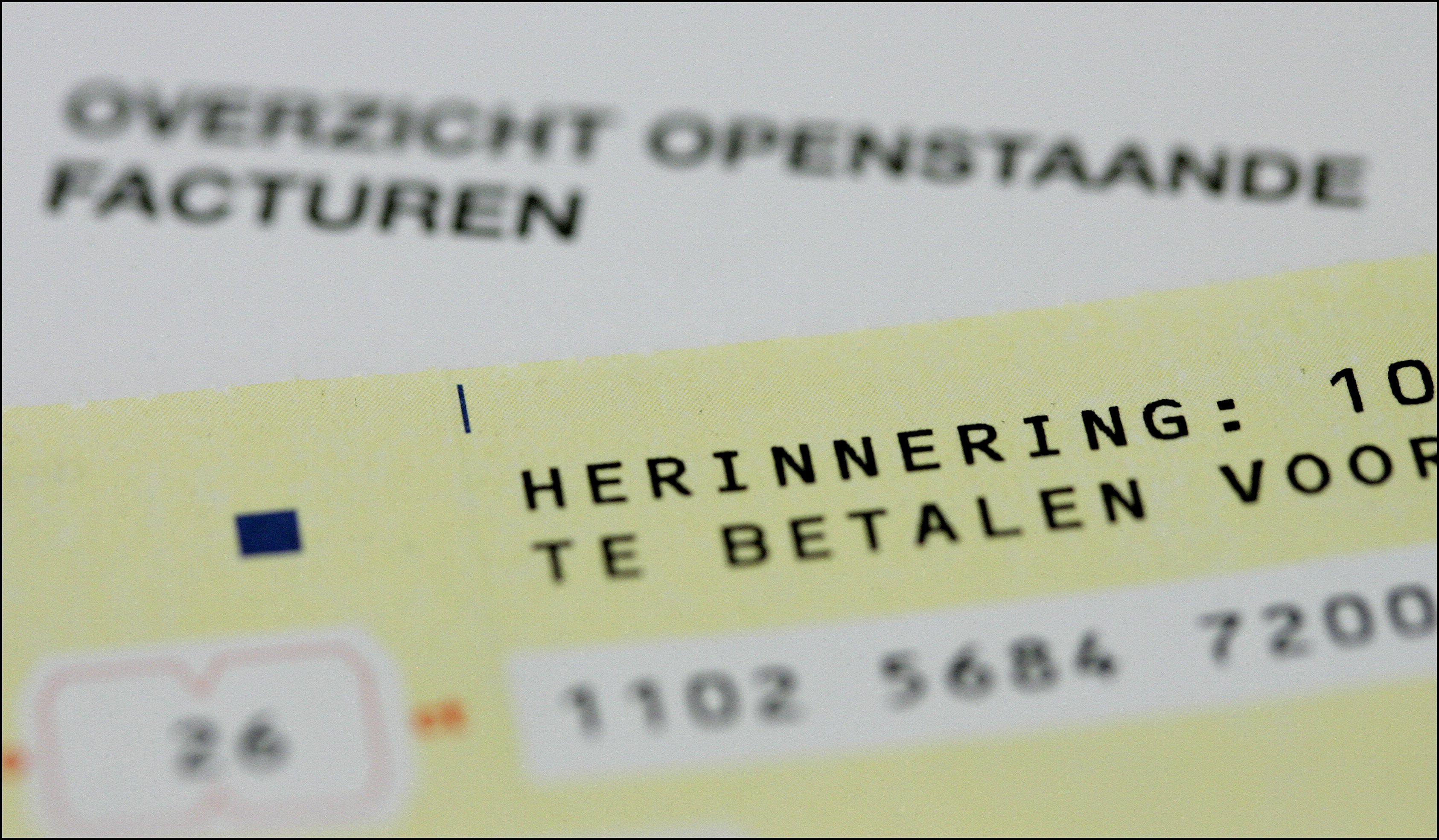 Rekeningen. Foto ANP