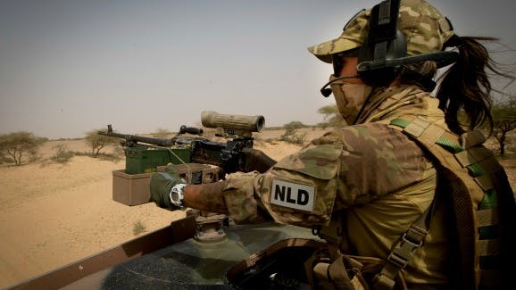 Nederlandse vrouwelijke militair in Mali. Foto ANP