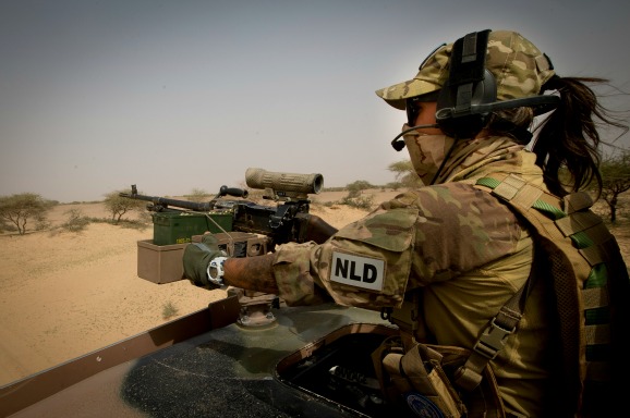 Nederlande vrouwelijke militair in Mali. Foto: ANP.