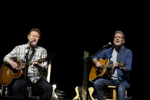 Eagles met gitarist Glenn Frey (R) en zanger Don Henley tijdens het concert in de Ziggo Dome. ANP Kippa