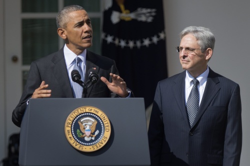 Obama met Merrick Garland. EPA