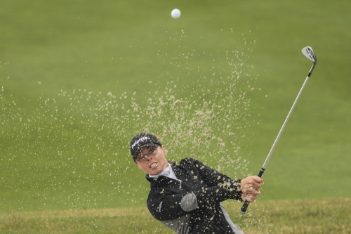 Christel Boeljon tijdens de laatste dag van het Deloitte Ladies Open golf 2015. ANP 