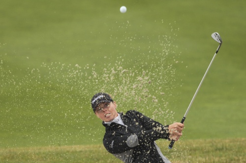 Christel Boeljon tijdens de laatste dag van het Deloitte Ladies Open golf 2015. ANP