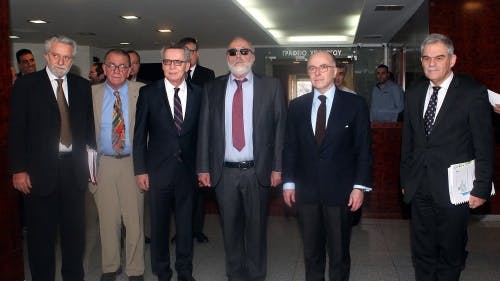 Nikos Toskas (R). EPA