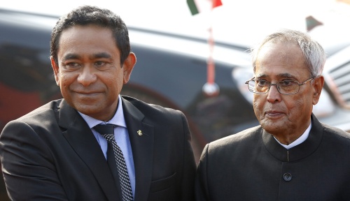 Abdulla Yameen (L). EPA Archiefbeeld