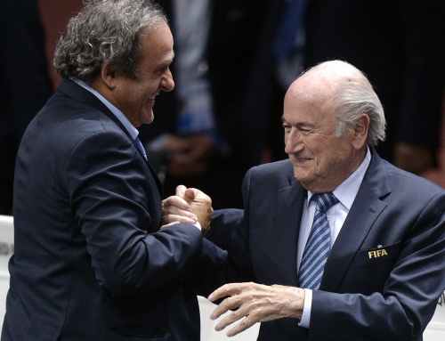 Platini (L) en Blatter. EPA