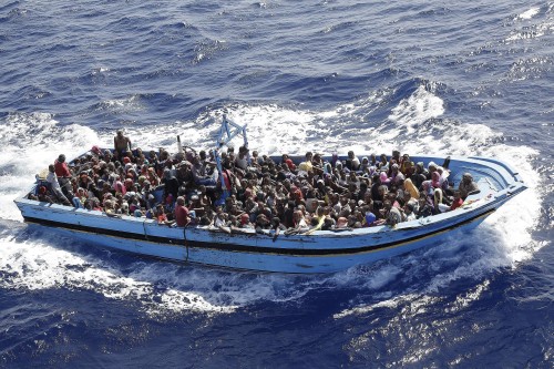 Archiefbeeld van bootvluchtelingen. EPA