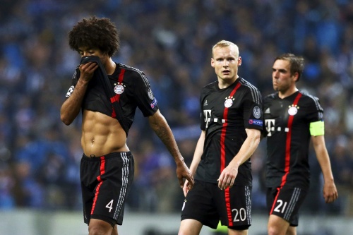 Spelers van Bayern München na de nederlaag. EPA