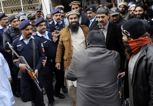 Zakiur Rehman Lakhvi (m). EPA