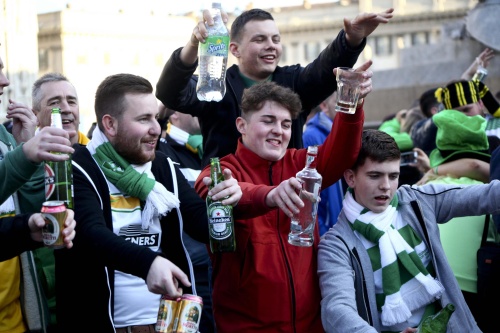 Archiefbeeld van Celtic-fans. EPA