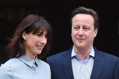 Cameron en zijn vrouw. EPA