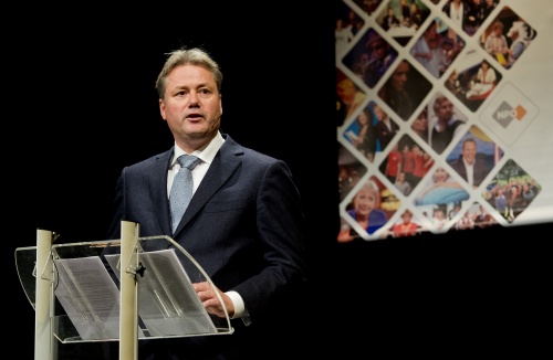 Foto: ANP - NPO-voorzitter Henk Hagoort.