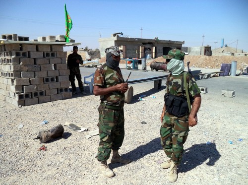 Archiefbeeld van sjiitische milities in Tuz Khurmatu. EPA