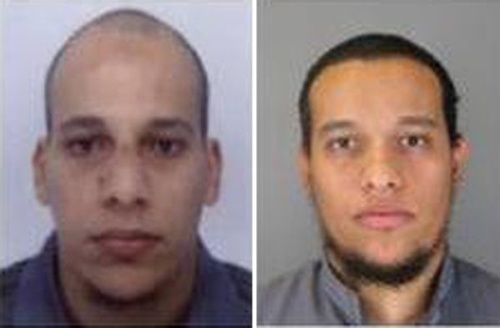 De hoofdverdachten, de broers Chérif en Saïd Kouachi. EPA