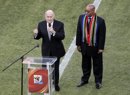 Blatter en Zuma. Archieffoto EPA
