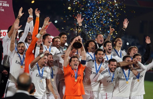 Real Madrid met de beker in 2014. Archieffoto EPA
