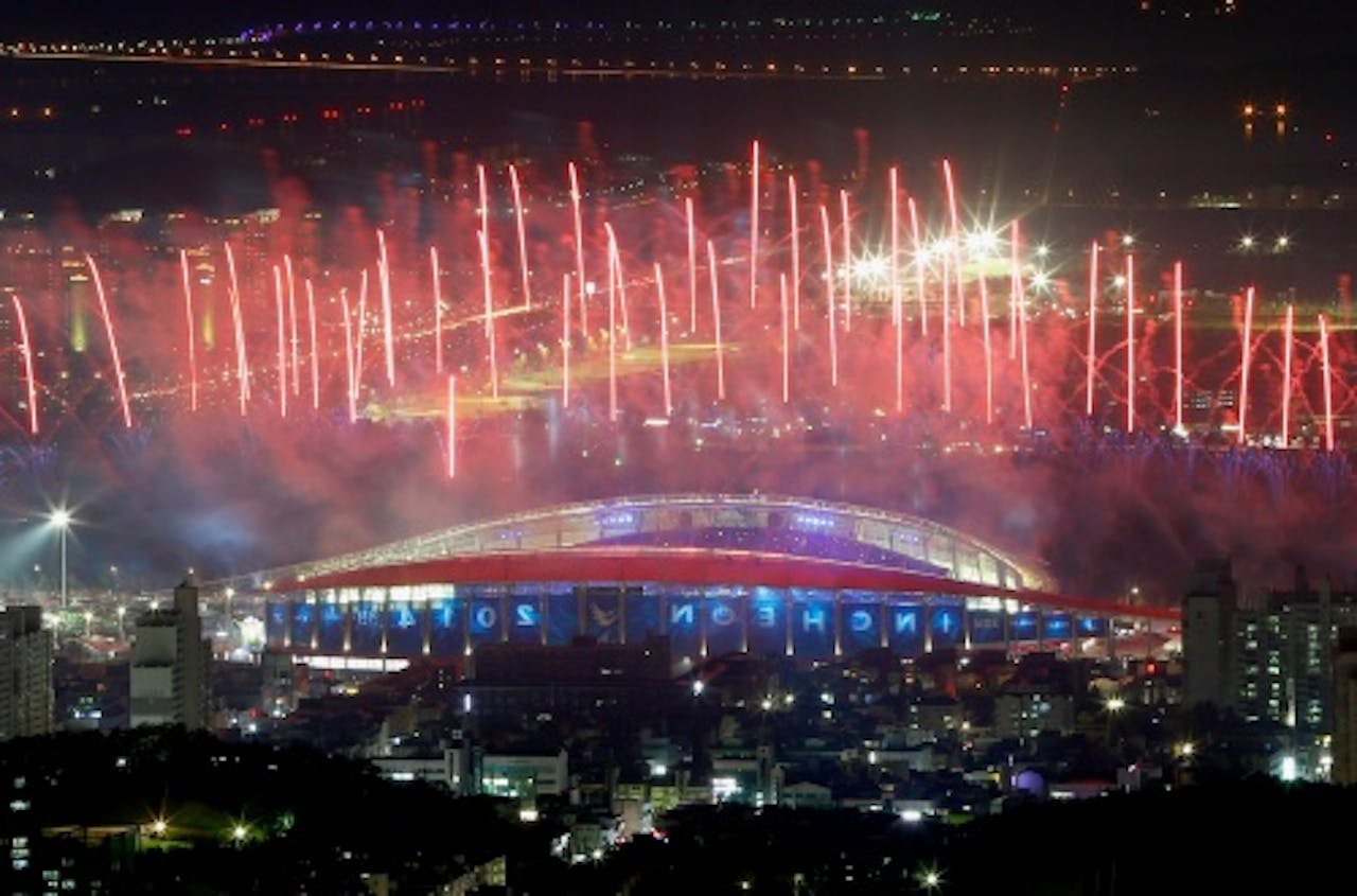 De openingsceremonie van de Aziatische Spelen (EPA)