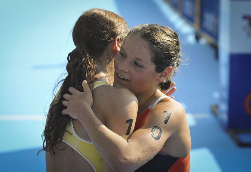 Archieffoto Maaike Caelers (R). EPA