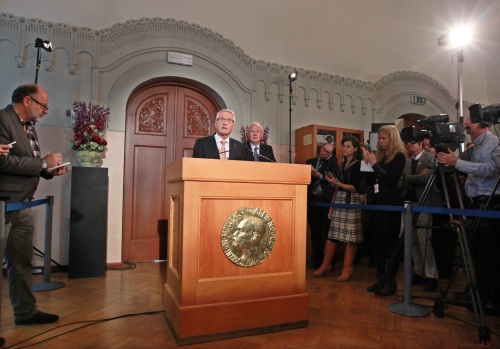 Uitreiking van de Nobelprijs voor de Vrede. EPA