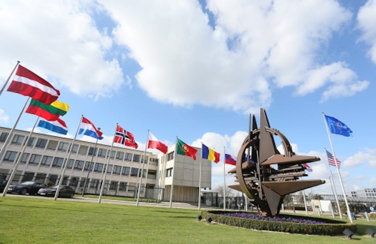 Het hoofdkwartier van de NAVO. EPA
