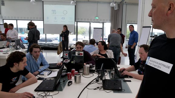 Deelnemers van de Hackaton Antifraude in Den Haag