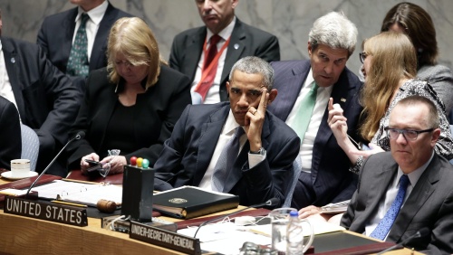 Obama bij de VN-Veiligheidsraad in september. EPA
