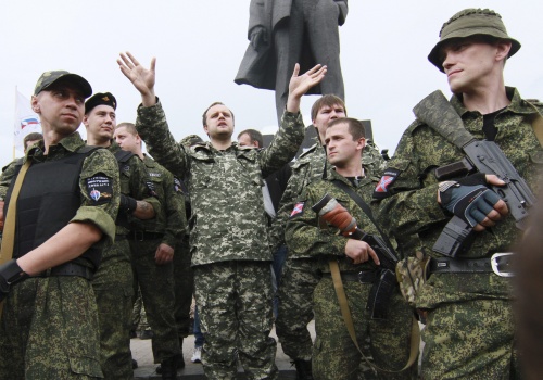 Russische seperatisten in Donetsk. EPA