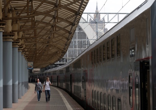 Trein bij Moskou. EPA