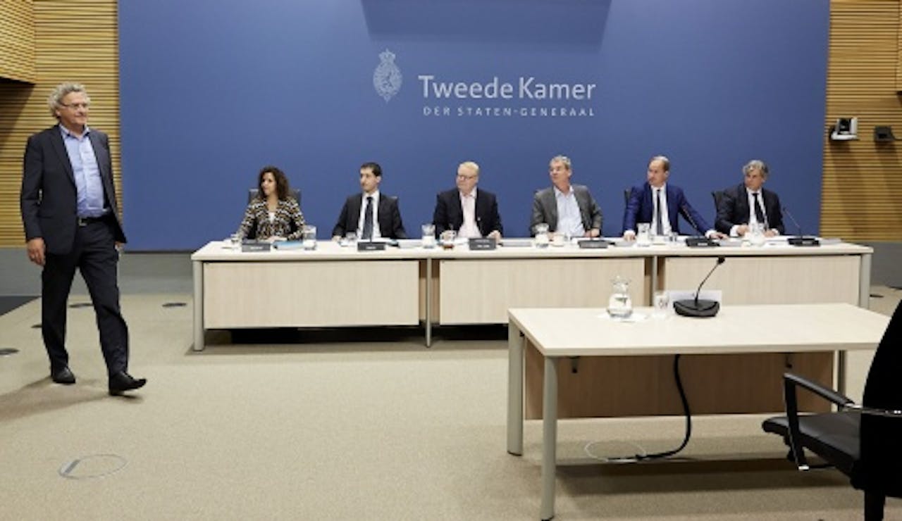 Johan Conijn, buitengewoon hoogleraar Woningmarkt aan de Universiteit van Amsterdam, verschijnt voor de parlementaire enquetecommissie woningcorporaties. ANP