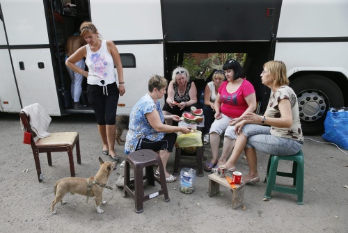 Oekraïense vluchtelingen. EPA