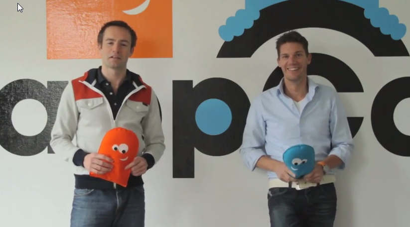Pascal Ontijd (l) en Victor van Tol van Snappcar
