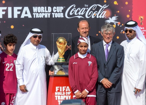 Nasser Al Khater (R). EPA