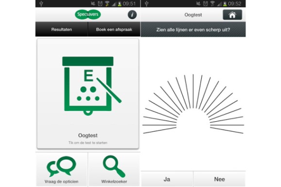 Specsavers biedt klanten oogtest app